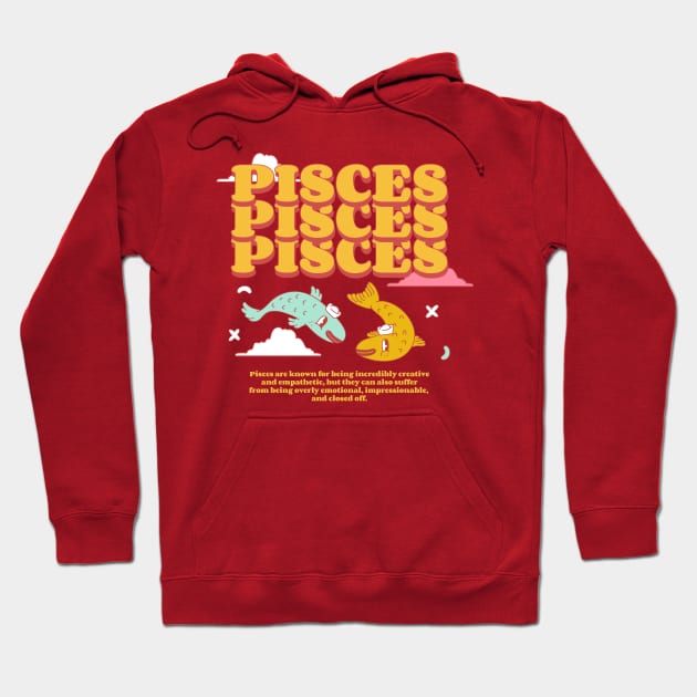 Pisces Zodiac Hoodie by Tee-Short